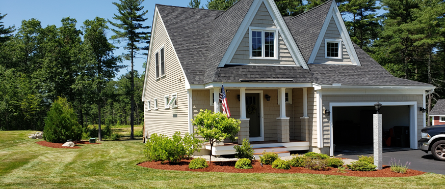 Mulch enhances the look of a landscaped bed